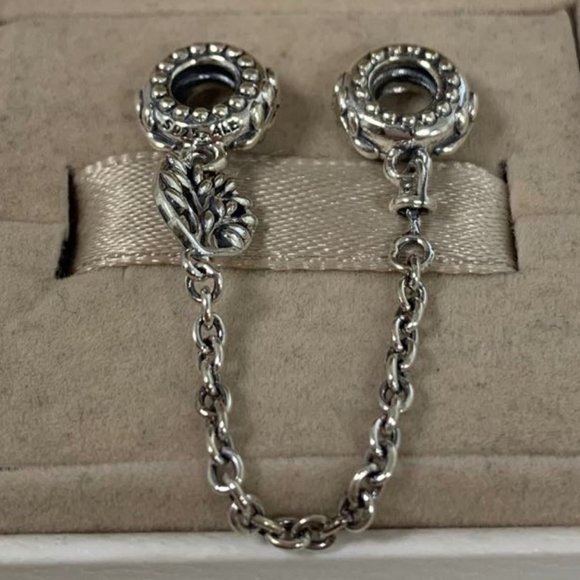 Pandora Heart Family Tree Safety Chain Charm - Picture 2 of 8